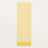 イエローレオパードパーソナライズされたプリント ヨガマット (裏面)