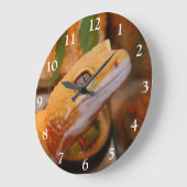 イエローレオパードGecko ラージ壁時計 (傾斜)