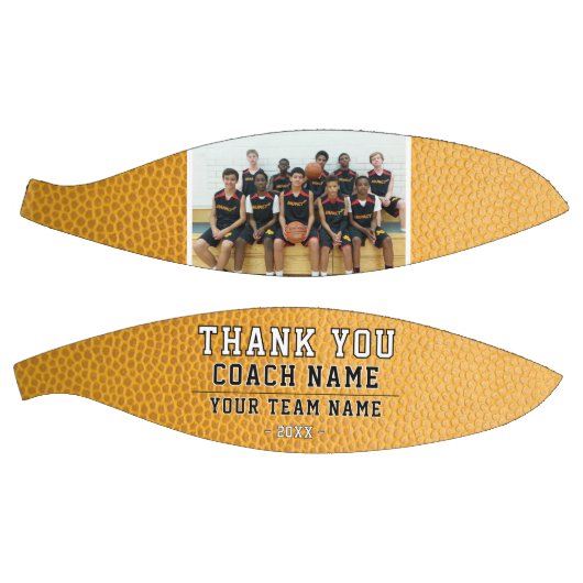 イエローレザーありがとうコーチのチーム名写真 バスケットボール (パネル)