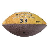 イエローレザープリントチームプレーヤー番号写真 アメリカンフットボール (回転270)