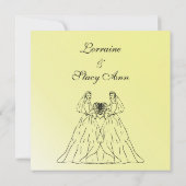 イエローレズビアン結婚式招待状 招待状 (裏面)