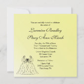 イエローレズビアン結婚式招待状 招待状 (正面)