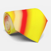 イエローレッドオレンジ抽象芸術ストライプ ネクタイ (ロール)