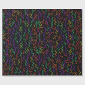 イエローレッドカラフルグリーンパープルクリスマスホリデー ラッピングペーパー (フラット)