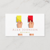 イエローレッドカードサッカー審判スポーツゲームRef 名刺 (正面)