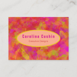 イエローレッドダマスク 名刺