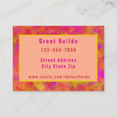 イエローレッドダマスク 名刺 (裏面)