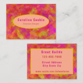 イエローレッドダマスク 名刺 (正面/裏面)