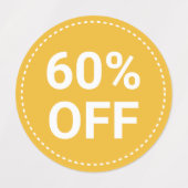 イエローレッドパープルスモールビジネスセールス60%オフ ラベル (デザイン1)