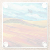 イエローレッドヒルズ ガラスコースター (裏面)