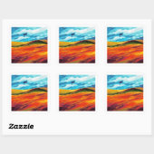 イエローレッドヒルズ スクエアシール (シート)