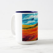 イエローレッドヒルズ ツートーンマグカップ (正面左)