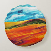 イエローレッドヒルズ ラウンドクッション (裏面)