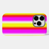 イエローレッドピンクのレインボーストライプン Case-Mate iPhoneケース (裏面 (横))