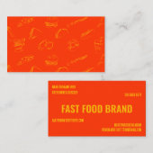 イエローレッドファストフードバーガーチキンレストラン 名刺 (正面/裏面)