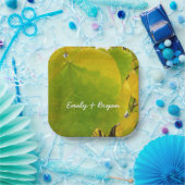 イエローレッドブド葉ズ ペーパープレート (パーティー)