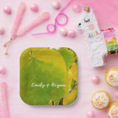 イエローレッドブド葉ズ ペーパープレート (パーティー)