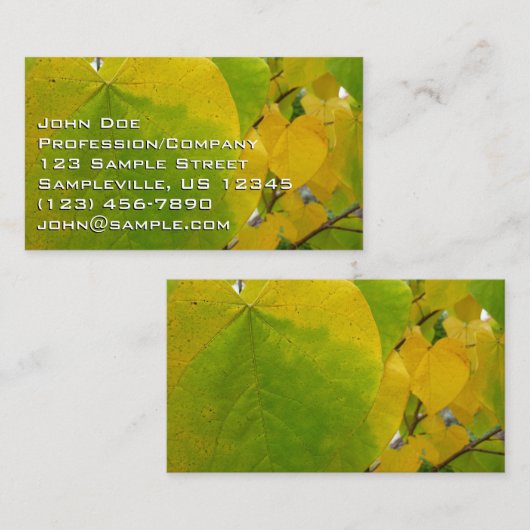 イエローレッドブド葉ズ 名刺 (正面/裏面)