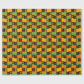 イエローレッドブラックコームケントラッピング紙 ラッピングペーパー (フラット)