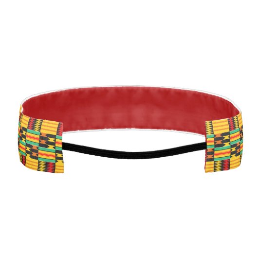 イエローレッドブラックコームケント非ヘッドバスリップまたは滑ることンド アスレチックヘッドバンド (裏面)