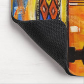 イエローレッドブルーエチオピアパターンマウスパッド マウスパッド (コーナー)