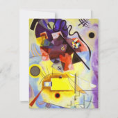 イエローレッドブルーカンディンスキー絵画抽象芸術 カード (正面)
