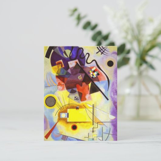 イエローレッドブルーカンディンスキー絵画抽象芸術 カード (スタンド正面)