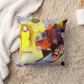 イエローレッドブルーカンディンスキー絵画抽象芸術 クッション (ブランケット)