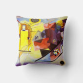 イエローレッドブルーカンディンスキー絵画抽象芸術 クッション (裏面)