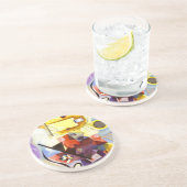 イエローレッドブルーカンディンスキー絵画抽象芸術 コースター (側面)