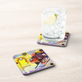 イエローレッドブルーカンディンスキー絵画抽象芸術 コースター (右側)