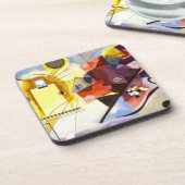 イエローレッドブルーカンディンスキー絵画抽象芸術 コースター (左側)