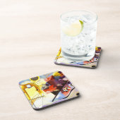 イエローレッドブルーカンディンスキー絵画抽象芸術 コースター (右側)