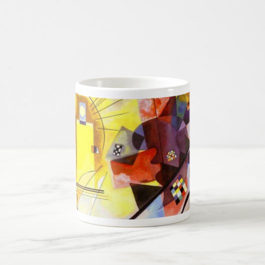 イエローレッドブルーカンディンスキー絵画抽象芸術 コーヒーマグカップ (中央)