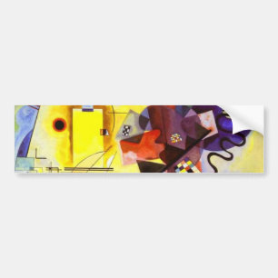 イエローレッドブルーカンディンスキー絵画抽象芸術 バンパーステッカー