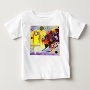 イエローレッドブルーカンディンスキー絵画抽象芸術 ベビーTシャツ
