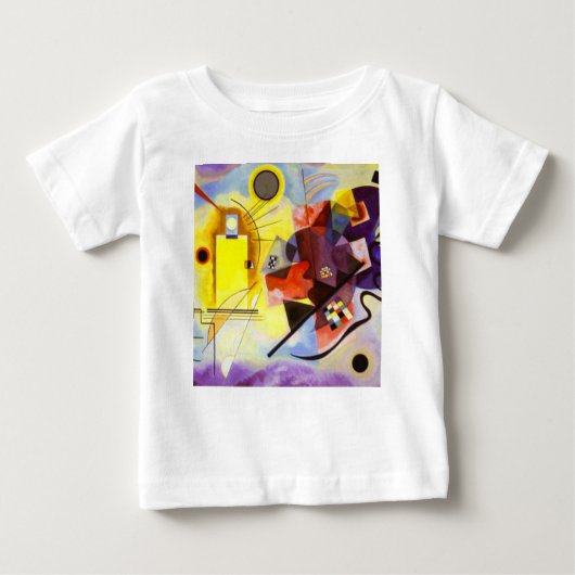 イエローレッドブルーカンディンスキー絵画抽象芸術 ベビーTシャツ (正面)