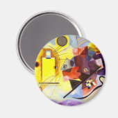 イエローレッドブルーカンディンスキー絵画抽象芸術 マグネット (正面/裏面)