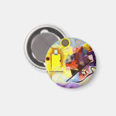 イエローレッドブルーカンディンスキー絵画抽象芸術 マグネット (正面/裏面)