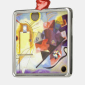 イエローレッドブルーカンディンスキー絵画抽象芸術 メタルオーナメント (左)