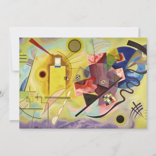 イエローレッドブルーバイワッシリーカンディンスキー サンキューカード (正面)