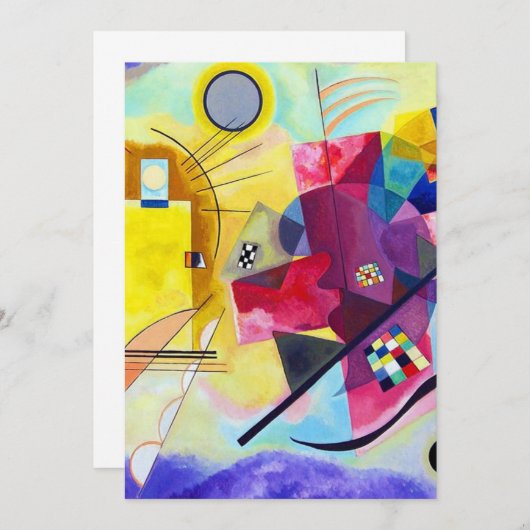 イエローレッドブルーワシリーカンディンスキー 招待状 (正面/裏面)