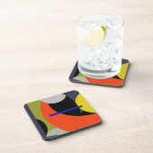 イエローレッドブルー抽象芸術アート コースター (右側)