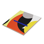 イエローレッドブルー抽象芸術アート タイル (側面)