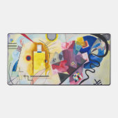 イエローレッドブルー抽象芸術ワシリーカンディンスキー デスクマット (正面)