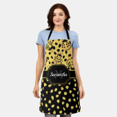 イエローレディバグ エプロン (着用した状態)
