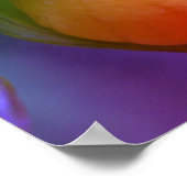 イエローレディースリッパーオーキッドフラワーティンテッド ポスター (角)