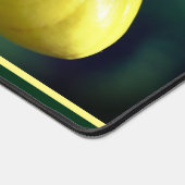 イエローレディースリッパ蘭パーソナライズされた花 デスクマット (コーナー)