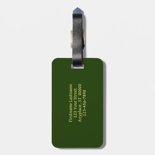 イエローレディースリッパ蘭パーソナライズされた花 ラゲッジタグ (裏面縦)