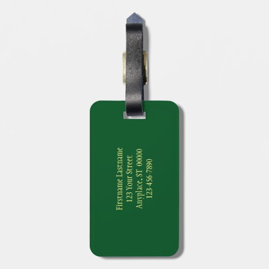 イエローレディースリッパ蘭パーソナライズされた花 ラゲッジタグ (裏面縦)